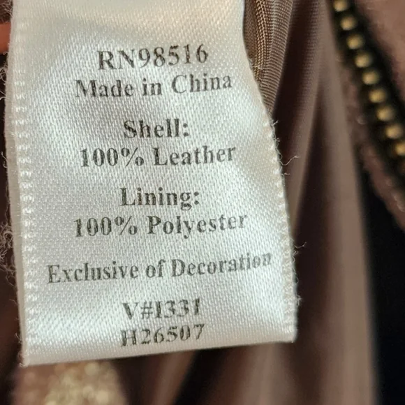 Coldwater Creek Leather Jacket women's Medium Metallic bronze - Picture 6 of 8